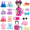Scatola per bambole - DISNEY MINNIE MOUSE - Scatola di moda - Bambola Minnie 15 cm, 25 pezzi di moda e accessori