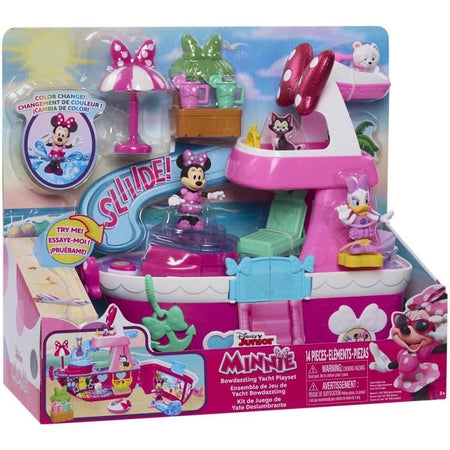 Giocattolo interattivo - DISNEY MINNIE MOUSE - Yacht di Minnie - Yacht con 14 accessori, cambio abiti e piscina