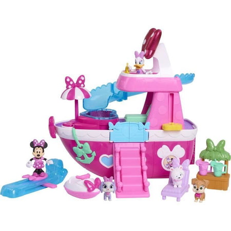 Giocattolo interattivo - DISNEY MINNIE MOUSE - Yacht di Minnie - Yacht con 14 accessori, cambio abiti e piscina