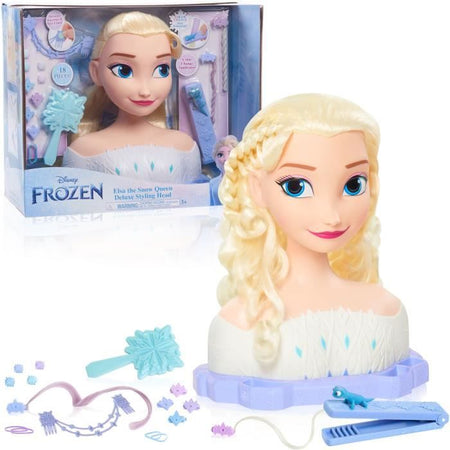 Testa styling - SNOW QUEEN - Testa styling Elsa Deluxe - Extension, accessori per capelli e rivelazione colore, a partire da 3 anni