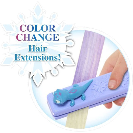 Testa styling - SNOW QUEEN - Testa styling Elsa Deluxe - Extension, accessori per capelli e rivelazione colore, a partire da 3 anni