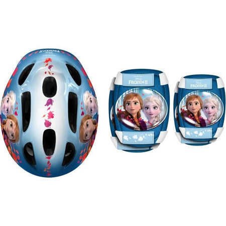 Casco combinato THE QUEEN OF SNOW II + supporto per ginocchio + protezioni per gomiti - misura 50-56 cm