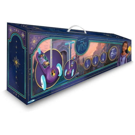 Monopattino a 3 ruote - DISNEY - WISH - Regolabile in altezza - Ampio ponte antiscivolo - Maniglie anti-pizzicamento
