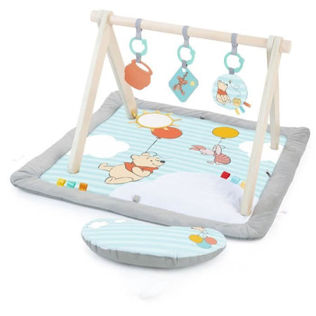 Tappetino da gioco Disney, WINNIE THE POOH - BRIGHT STARTS - Once Upon a Tummy Time - Arco attività in legno - Blu - Neonati e +