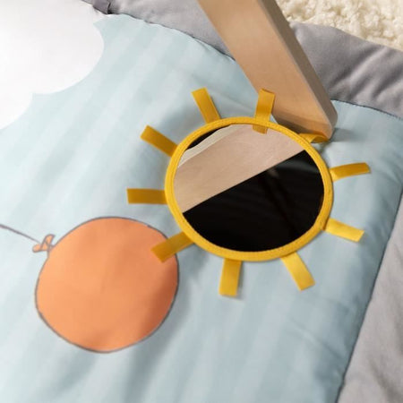 Tappetino da gioco Disney, WINNIE THE POOH - BRIGHT STARTS - Once Upon a Tummy Time - Arco attività in legno - Blu - Neonati e +