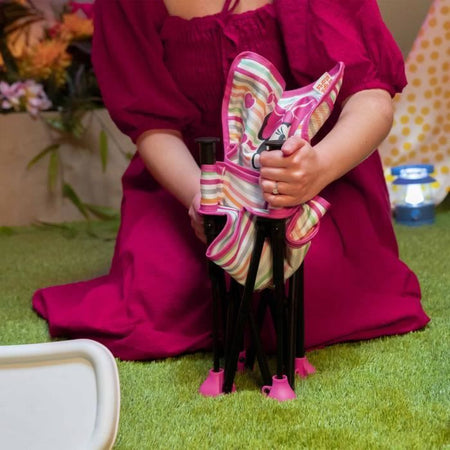 DISNEY BABY rialzo per sedia Minnie Mouse, rialzo Pop 'n Sit, per interni ed esterni, pratico e compatto, chiusura rapida, rosa