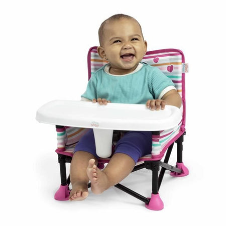 DISNEY BABY rialzo per sedia Minnie Mouse, rialzo Pop 'n Sit, per interni ed esterni, pratico e compatto, chiusura rapida, rosa