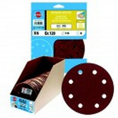 Disco Velcro D125 Gr100 Leman 8 Fori Pz5