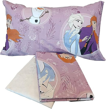 Completo lenzuola letto 1 piazza in cotone disney stampa frozen
