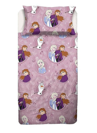 Completo lenzuola letto 1 piazza in cotone disney stampa frozen