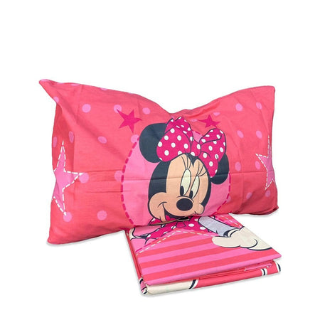 Completo lenzuola letto 1 piazza in cotone disney stampa minnie