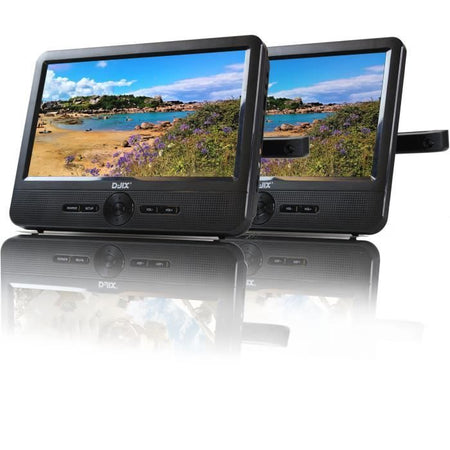 Lettore DVD portatile DJIX PVS906-50SM 9 - Doppio schermo - Durata della batteria 2 ore - Nero