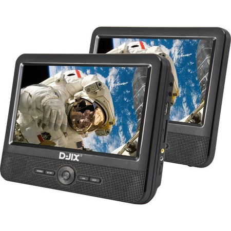 Lettore DVD portatile DJIX PVS906-50SM 9 - Doppio schermo - Durata della batteria 2 ore - Nero