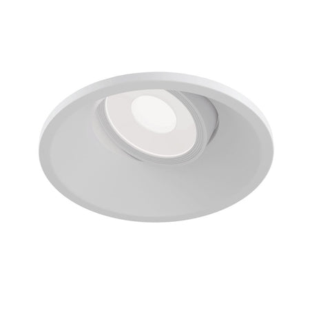 Faretto Da Incasso Moderno Dot Tondo Alluminio Bianco 1 Luce Diffusore Metallo