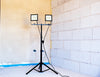 DOPPIO FARETTO LED DA CANTIERE CON TREPPIEDE TELESCOPICO - 100W 9000LM - ElettroWatt.eu