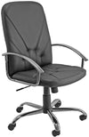 Poltrona ergonomica girevole in ecopelle nera da ufficio