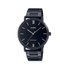 Orologio Casio per uomo, MTP-VT01B-1B, quadrante e cinturino nero, movimento al quarzo impermeabile