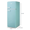 DOMO Frigorifero Doppia Porta Retro' Vintage DO91705R Turchese 144 cm CL. D