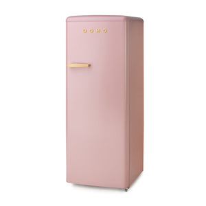 DOMO Frigorifero Mono Porta Retro' Vintage DO91708R Rosa 144 cm CL. D