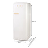 DOMO Frigorifero Mono Porta Retro' Vintage DO91709R Bianco 144 cm CL. D