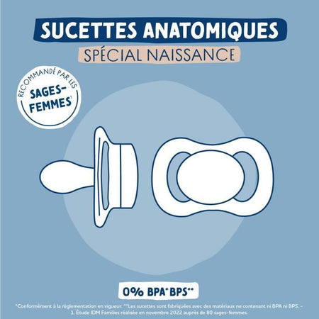 Ciucciuccio anatomico duo - DODIE - 0/2 mesi - Polpo