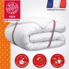 Piumino 220x240 cm DODO CHAMPS DE LIN - Caldo - 450G/m - Piumino per 2 persone - Morbido e Caldo - Antiacaro Antibatterico - Bianco