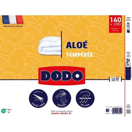 DODO Piumino ALoe 140x200 cm - Temperato - 300G/m - Piumino Singolo - Morbido e Confortevole - Bianco