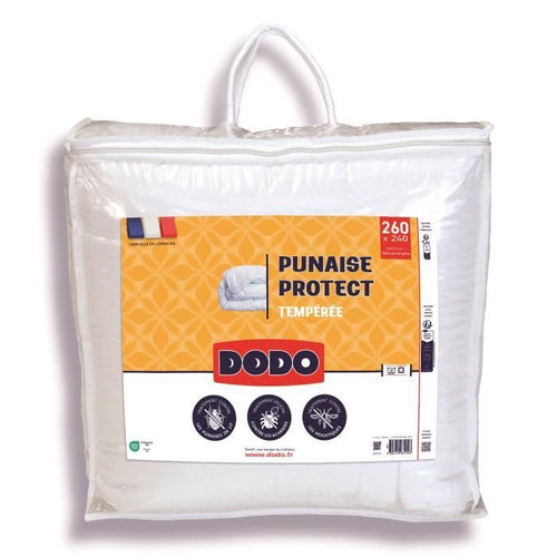 Piumino temperato DODO 240x260 cm - 2 persone - Protezione anti-insetti e antiacaro - 300G/m - Bianco - Prodotto in Francia