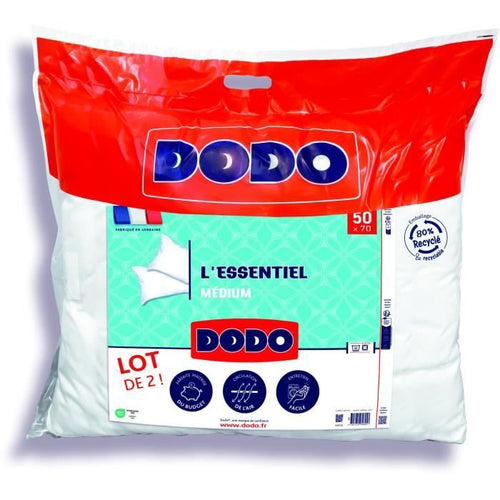 DODO Set 2 Cuscini Medi - THE ESSENTIAL - 50x70 cm - 100% Poliestere