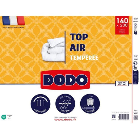 Piumino temperato - DODO - TOP AIR - 140 x 200 cm - 300G/M - Bianco