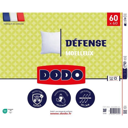 DODO - Cuscino DEFENCE - 60 x 60 cm - 100% Poliestere VOLUPT'AIR - Bianco