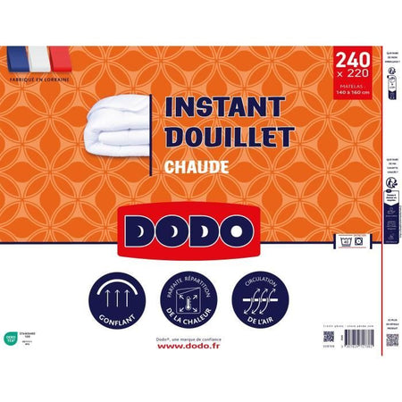 DODO - Piumino caldo - Accogliente istantaneo - 220 x 240 cm - 2 persone