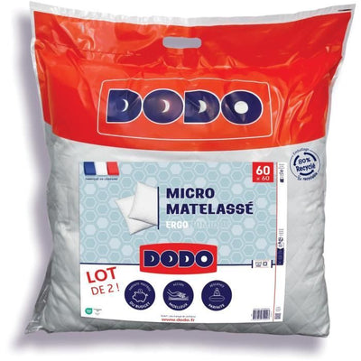 DODO - Set 2 cuscini - MICRO TRAPUNTATO - 60 x 60 cm - Bianco