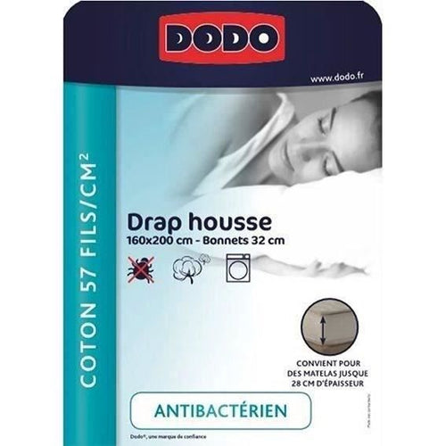 Foglio di copertina Dodo - 140x190 cm - cotone - Cuttina 32 cm - Bianco - Made in Francia