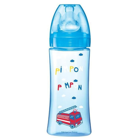 DODIE Bottle Initiation + 330 ml BLUE FIREFIGHTER - +6 mesi - tettarella rotonda 3 velocità - flusso 3
