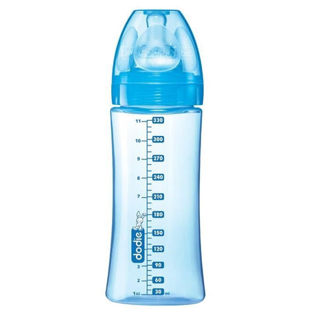 DODIE Bottle Initiation + 330 ml BLUE FIREFIGHTER - +6 mesi - tettarella rotonda 3 velocità - flusso 3
