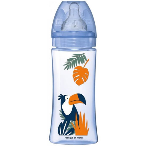 DODIE Bottle Initiation + 330 ml BLUE FIREFIGHTER - +6 mesi - tettarella rotonda 3 velocità - flusso 3