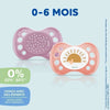 DODIE PACIFIER Set di 3 Succhietti Anatomici Giorno e Notte 0-6 Mesi