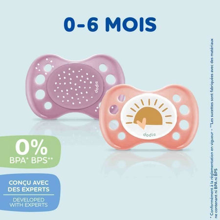 DODIE PACIFIER Set di 3 Succhietti Anatomici Giorno e Notte 0-6 Mesi