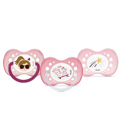 DODIE Set 3 Succhietti Anatomici Giorno e Notte +18 Mesi X3