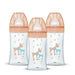 Set di 3 dodie anti -color biberons sensazione+ - vetro - 270ml - 0-6 mesi - ciuccio piatto - deposito 2