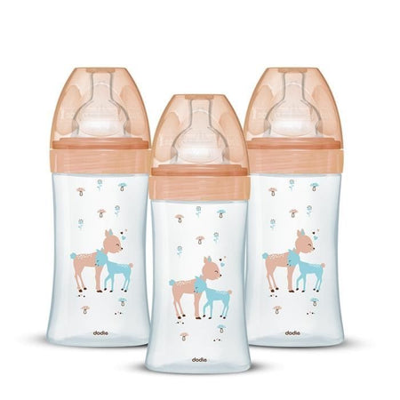 Set di 3 dodie anti -color biberons sensazione+ - vetro - 270ml - 0-6 mesi - ciuccio piatto - deposito 2