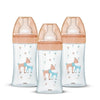 Set di 3 dodie anti -color biberons sensazione+ - vetro - 270ml - 0-6 mesi - ciuccio piatto - deposito 2
