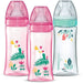 Set 3 biberon anticoliche - DODIE - Anti-coliche - Tettarelle rotonde - 330 ml - +6 mesi - 3 velocità - Portata 3 - Rosa e verde