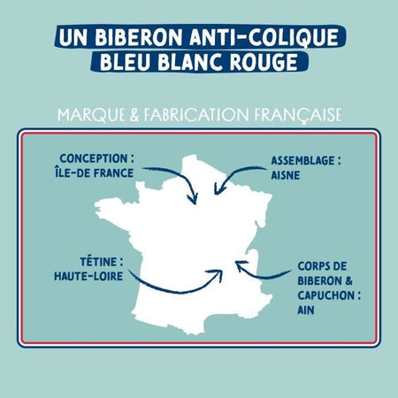 Set 3 biberon - DODIE - EB20 - 270 ml - Tettarella piatta - Rosa