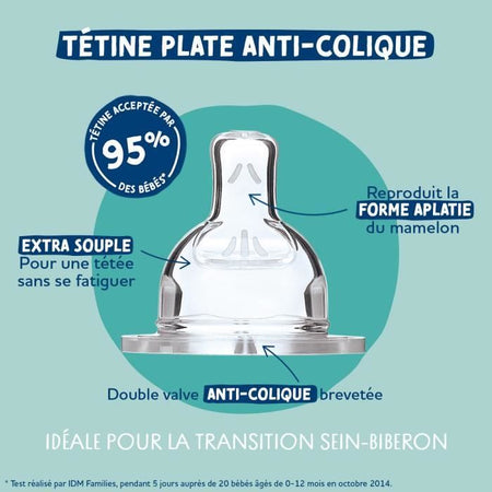 Set 3 biberon - DODIE - EB20 - 270 ml - Tettarella piatta - Rosa