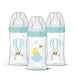 Confezione da 3 biberon - DODIE - EB19 - 270 ml - Tettarella piatta - Verde
