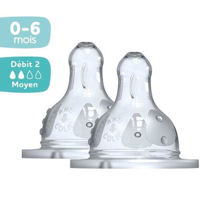 DODIE Initiation Teat + Supernova round 3 speed - wide neck - 0-6 months - flow silicone 2 - set di 2