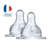 Tettarella DODIE + Supernova tonda a 3 velocità - collo largo - +6 mesi - silicone flow 4 - liquido denso - set di 2