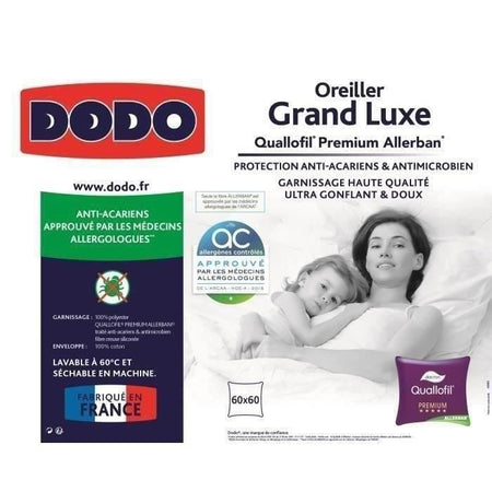 Cuscino DODO Quallofil grande di lusso Allerban 60x60 cm bianco